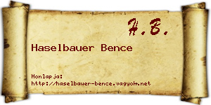 Haselbauer Bence névjegykártya