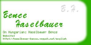 bence haselbauer business card